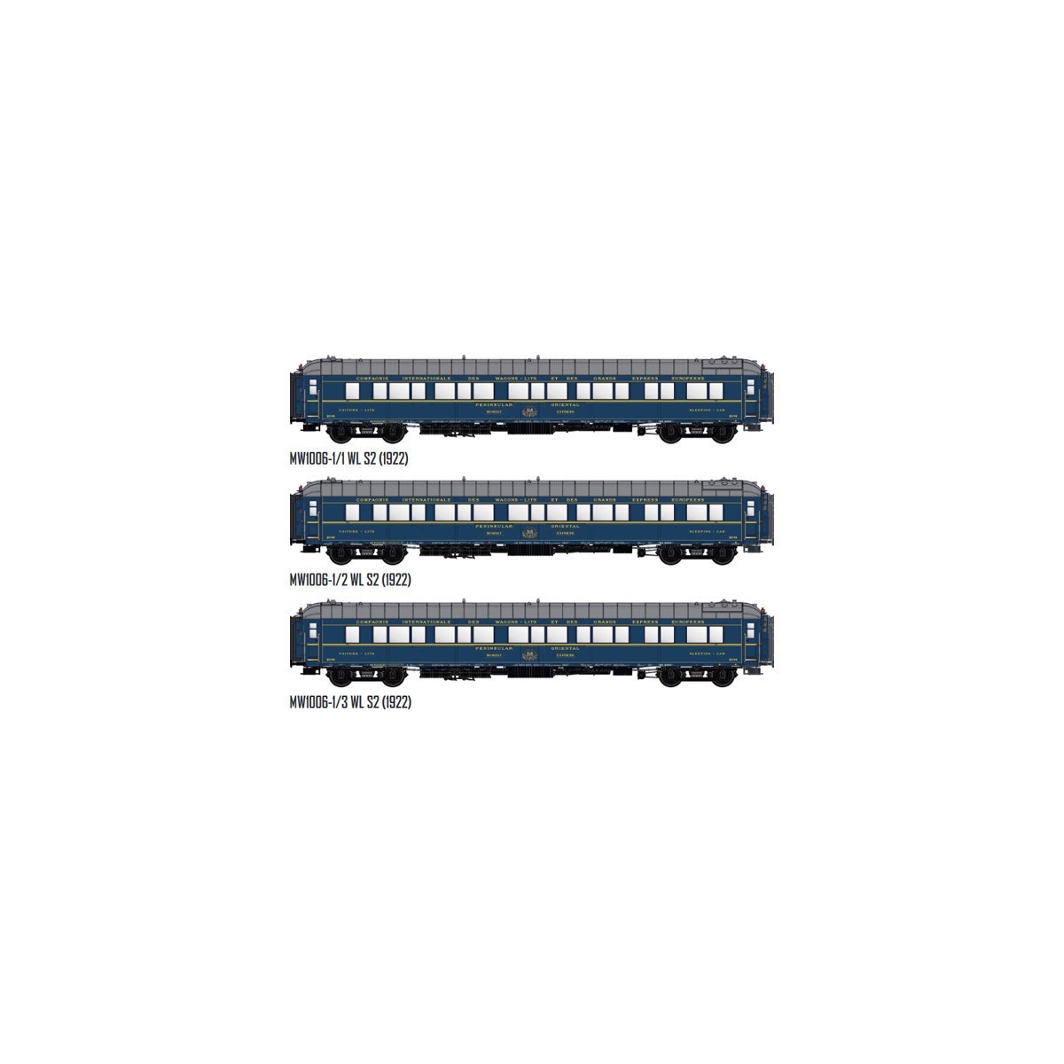 Models Word 1006-1 Set of 3 Bombay Express, CIWL, WL S2 sleeping ca...