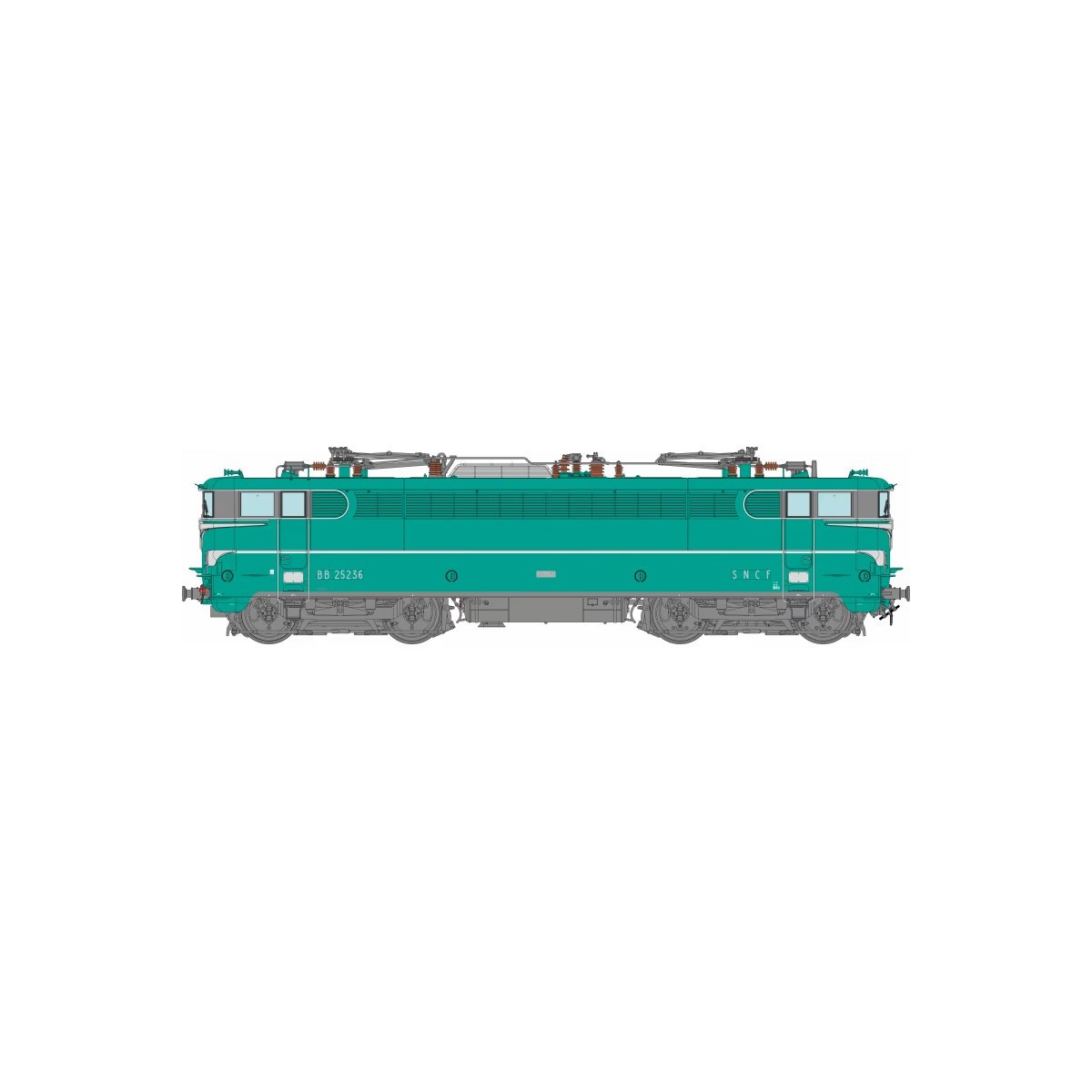 Ree Modeles MB252S Electric Locomotive BB 25236, SNCF, Green Livery...