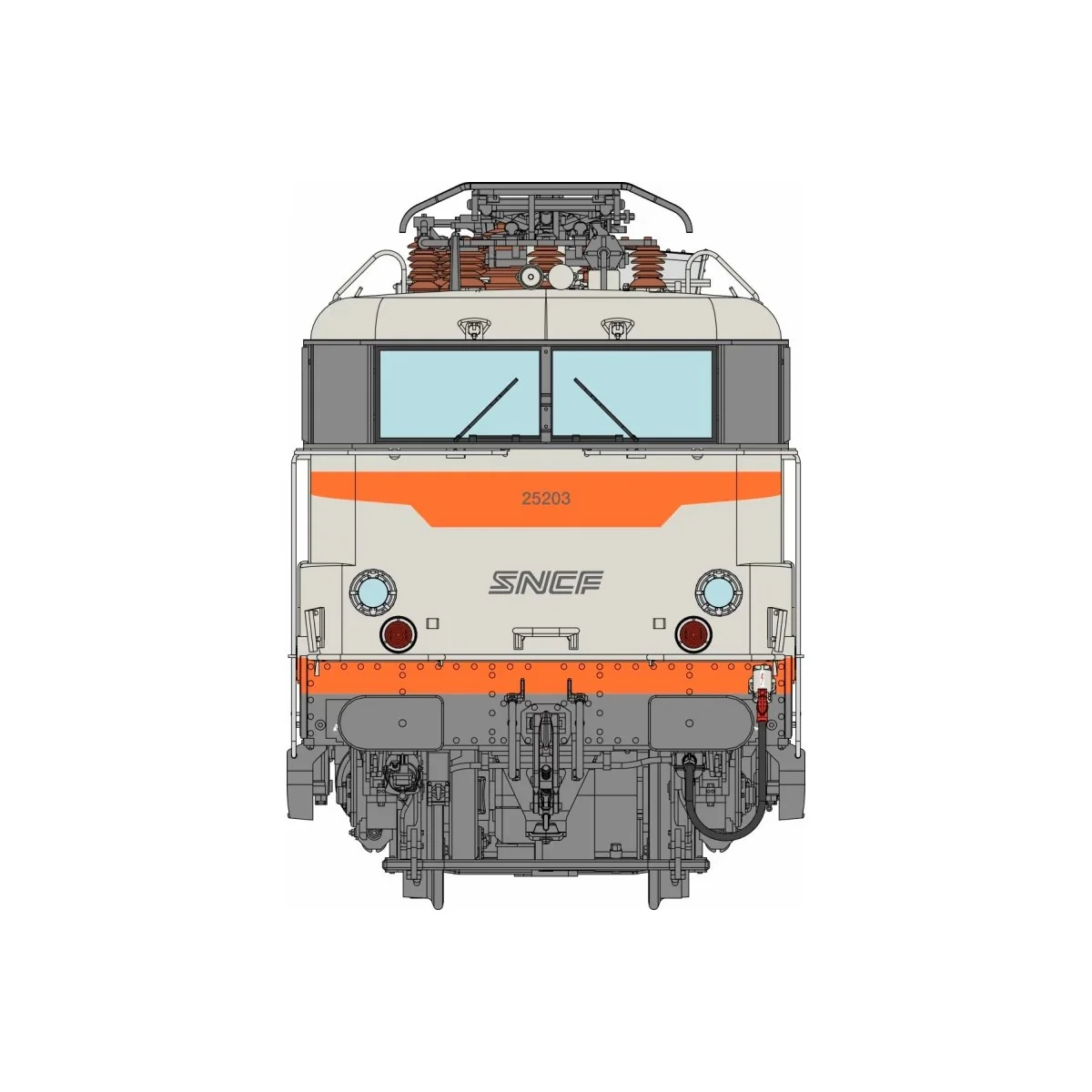 Ree Modeles MB254 Locomotive électrique BB 25203, SNCF, Livrée béton, VÉNISSIEUX logo nouilles Ree Modeles MB-254 - 2