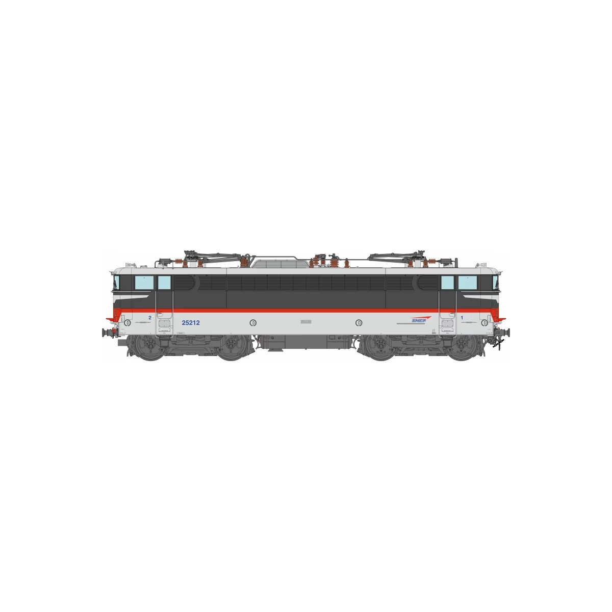 Ree Modeles MB255S BB 25212 electric locomotive, SNCF, Multiservice...