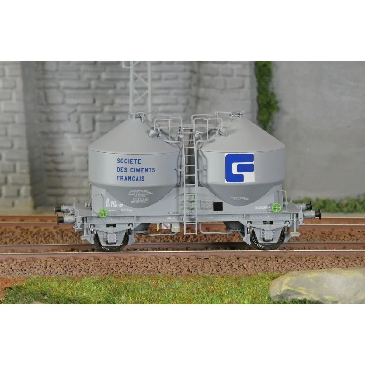 R37 HO43114 Wagons cimentier, Sté DES CIMENTS FRANCAIS, ep. IV Rail 37 - R37 R37_HO43114 - 2