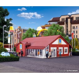 Vollmer 43658 Scale Model, ALDI Supermarket - Vollmer - Vollmer_43658