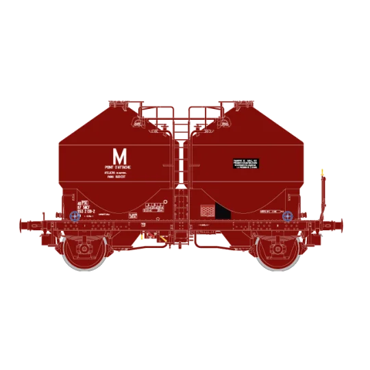 R37_HO43116-R37 HO43116 Wagons cimentier, M SNCF sable sec, ep. IV