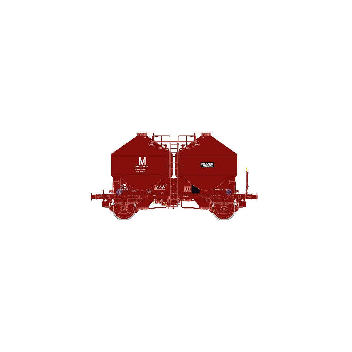 R37 HO43116 Cement wagons, M SNCF dry sand, ep. IV - R37_HO43116