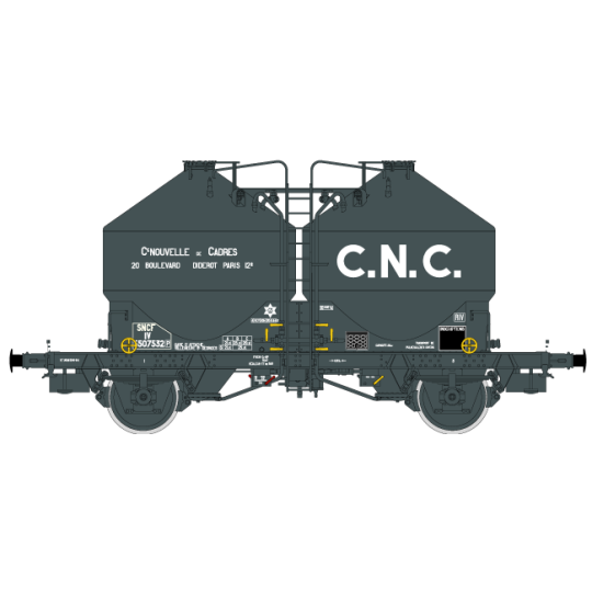 R37_HO43121-R37 HO43121 Wagons cimentier, C.N.C, ep. III