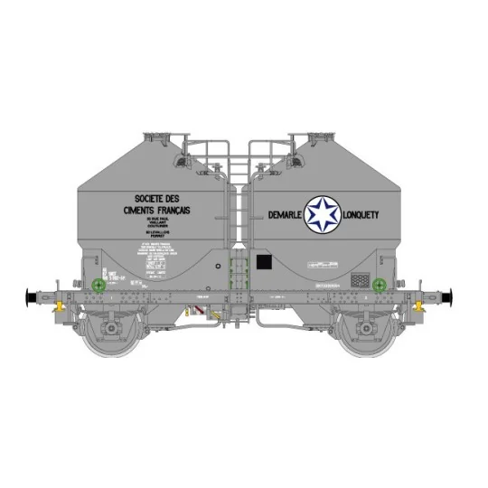 R37_HO43124-R37 HO43124 Wagons cimentier, DEMARLE LONQUETY, ep. IV