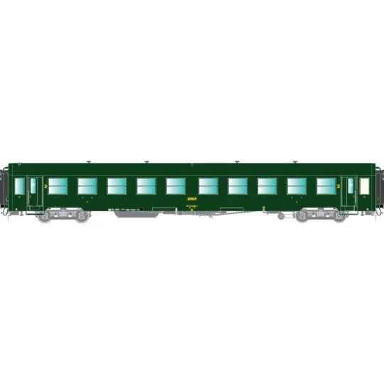 R37_HO42501-R37 HO42501 Voiture voyageurs USI, B10t, bogies Y16, soufflets, Batignolles, éclairée