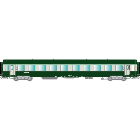 R37_HO42504-R37 HO42504 USI passenger car, B10t, Y16 bogies, UIC inter-car gangway, Marseille, illuminated