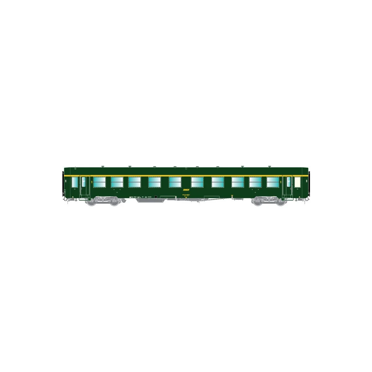 R37 HO42519 Voiture voyageurs USI, A4t4, bogies Y24, chauffage auto...