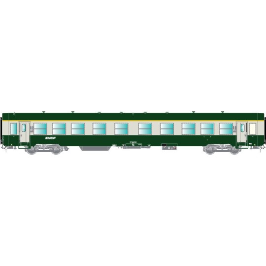 R37_HO42521-R37 HO42521 Voiture voyageurs USI, A4t4, bogies Y24, Dijon, éclairée