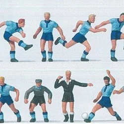 Preiser 10756 Personnages, Equipe de foot bleu clair / foncé Preiser Preiser_10756 - 1