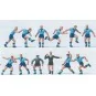 Preiser_10756-Preiser 10756 Characters, Football team light / dark blue