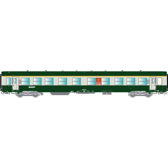 R37_HO42522-R37 HO42522 Voiture voyageurs USI, A4t4, bogies Y24, Toulouse, éclairée