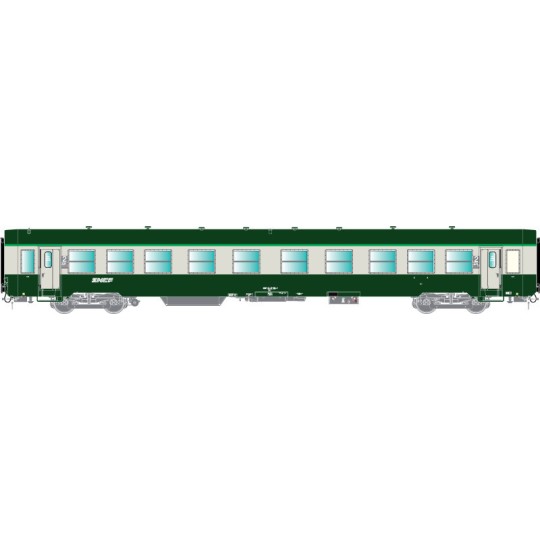 R37_HO42524-R37 HO42524 Voiture voyageurs USI, B4t4, bogies Y24, Chambéry, éclairée