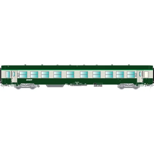 R37_HO42524-R37 HO42524 Voiture voyageurs USI, B4t4, bogies Y24, Chambéry, éclairée