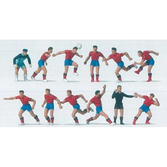Preiser_10760-copy of Preiser 10756 Characters, Football team light / dark blue - Preiser_10760