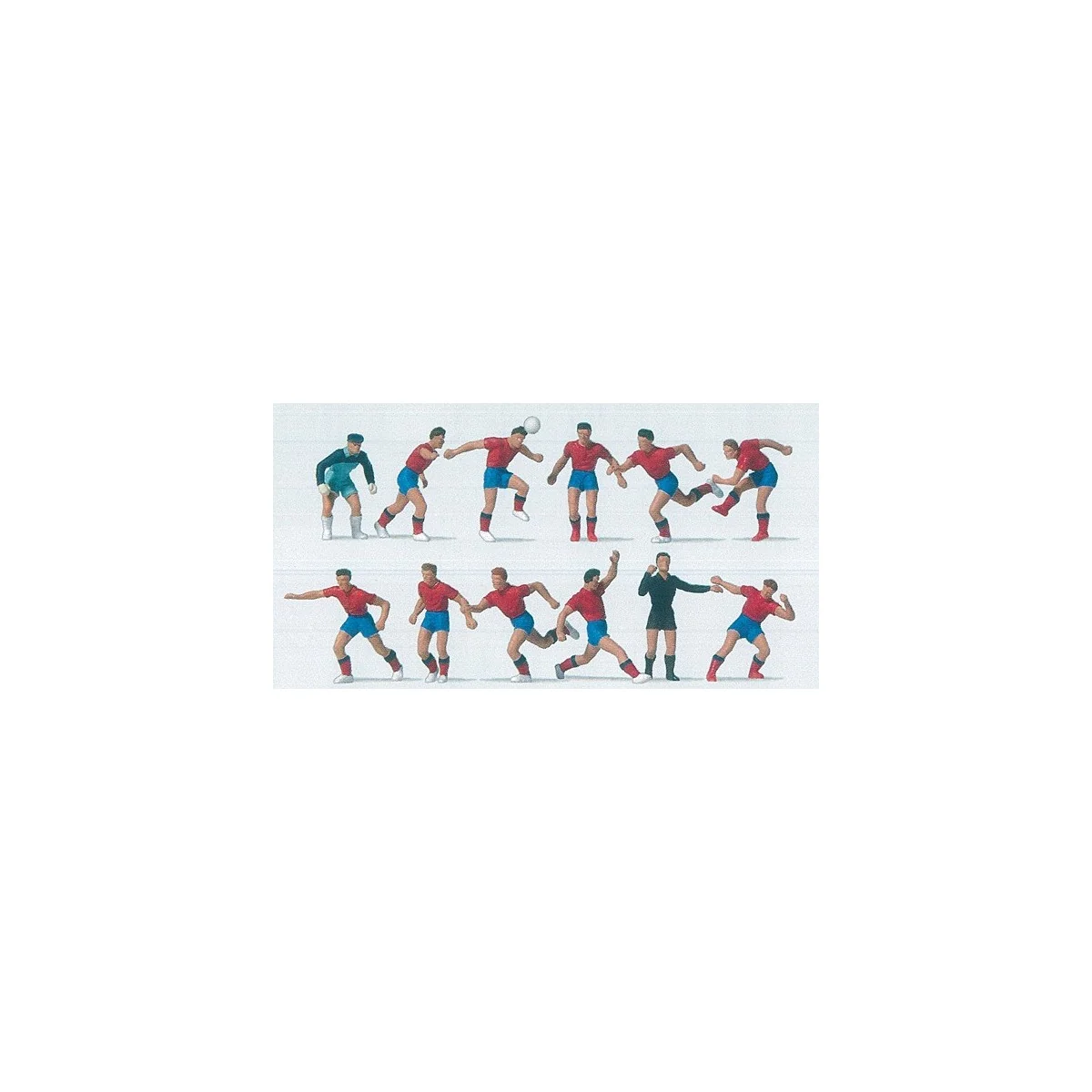 Preiser 10760 Personnages, Equipe de foot bleu rouge / bleu Preiser Preiser_10760 - 1
