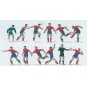 Preiser_10760-Preiser 10760 Characters, Football team blue red / blue