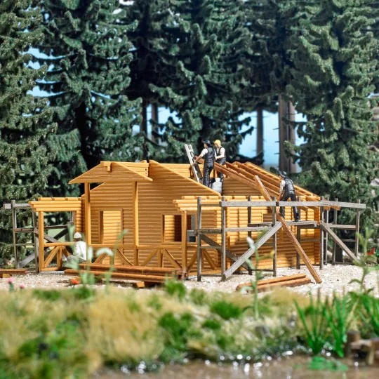 Busch 1855 Cabane en construction Busch BUSCH_1855 - 2 BUSCH_1855-Busch 1855 Cabane en construction - BUSCH_1855