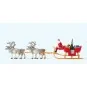 Preiser 30399 figure, Santa Claus on a sleigh with reindeer PREISER_30399-Preiser 30399 figure, Santa Claus on a sleigh with reindeer
