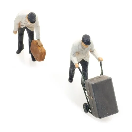 ARTI_7875010-Artitec 7875010 Personnages à peindre, personnel de quai avec bagages