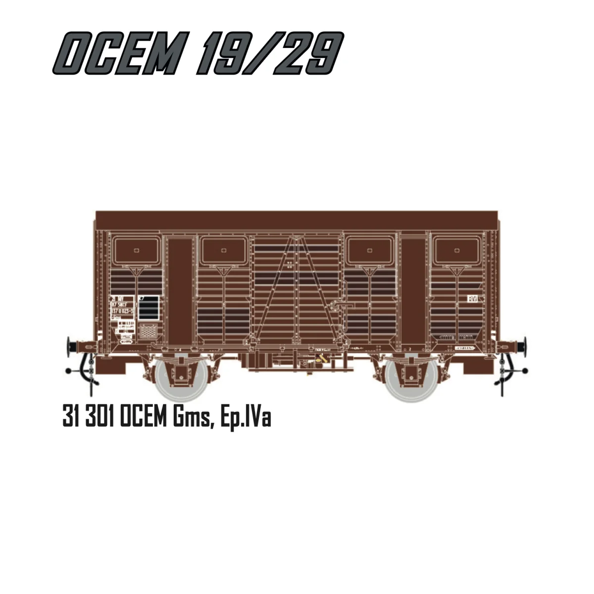 LS Models 31301 Wagon OCEM Gms, SNCF, delivered brown ep.IVa - LSM_...