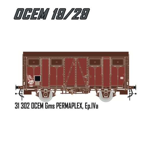 LSM_31302-LS Models 31302 OCEM Gms PERMAPLEX Wagon, SNCF, red livery, ep.IVa