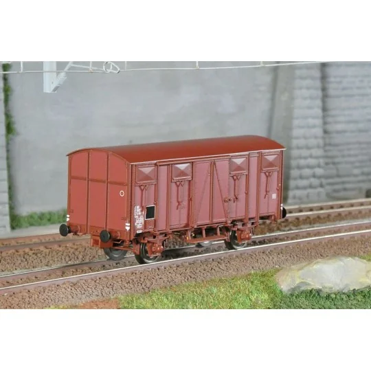 LSM_31302-LS Models 31302 Wagon OCEM Gms PERMAPLEX, SNCF, livré rouge, ep.IVa