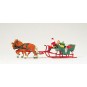 Preiser_30448-Preiser 30399 figure, Santa Claus on a sleigh with reindeer