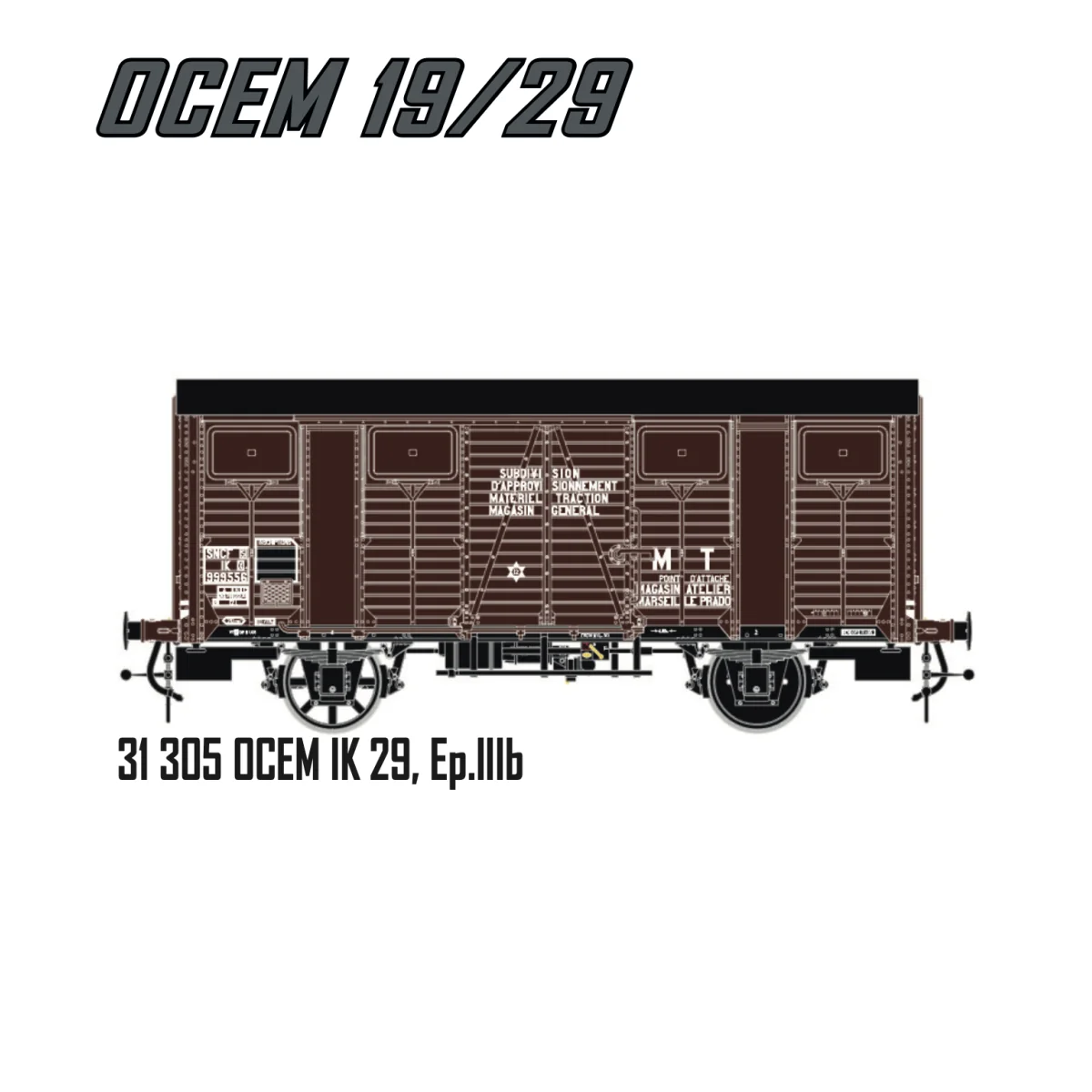 LS Models 31305 OCEM IK 29 Wagon, SNCF, brown livery with black roo... LS Models 31305 OCEM IK 29 Wagon, SNCF, brown livery with black roo...