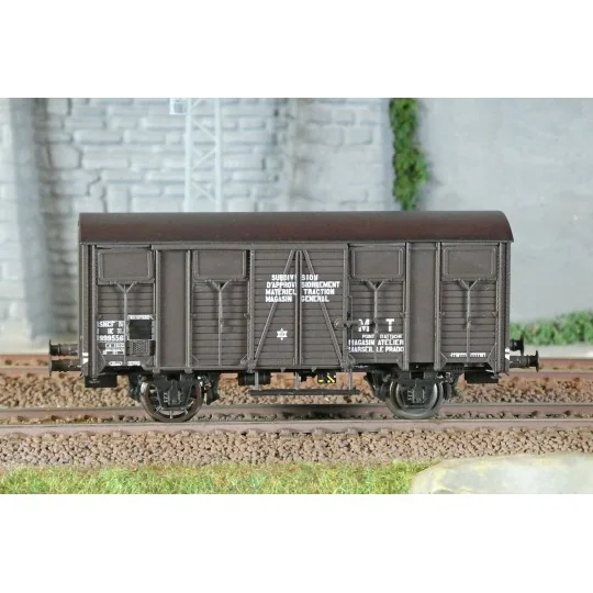 LSM_31305-LS Models 31305 Wagon OCEM IK 29, SNCF, livré brun toit noir, ep.IIIb