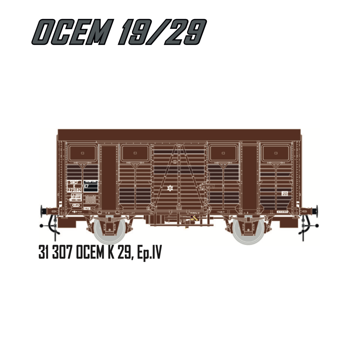 LS Models 31307 OCEM K 29 Wagon, SNCF, brown livery, ep.IV - LSM_31307