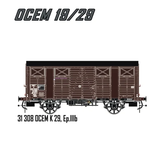 LS Models 31308 OCEM K 29 Wagon, SNCF, brown livery with black roof... LSM_31308-LS Models 31308 OCEM K 29 Wagon, SNCF, brown livery with black roof, ep.IIIb