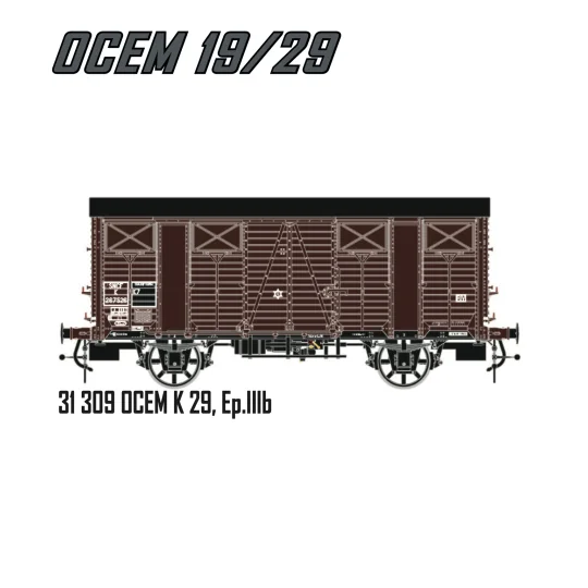 LS Models 31309 OCEM K 29 Wagon, SNCF, brown livery with black roof... LSM_31309-LS Models 31309 OCEM K 29 Wagon, SNCF, brown livery with black roof, ep.IIIb