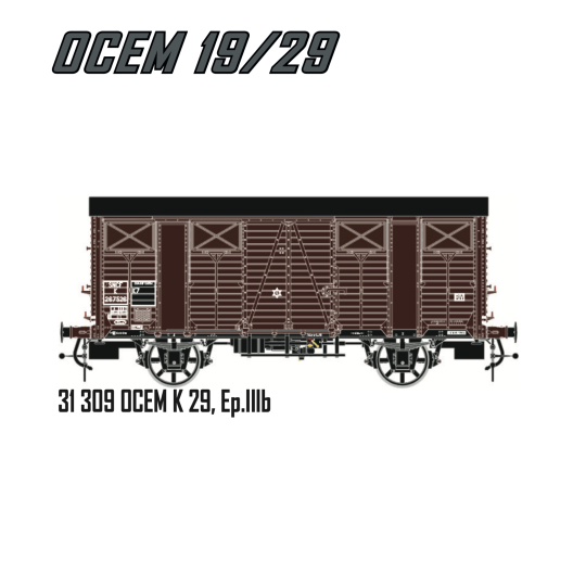 LSM_31309-LS Models 31309 OCEM K 29 Wagon, SNCF, brown livery with black roof, ep.IIIb