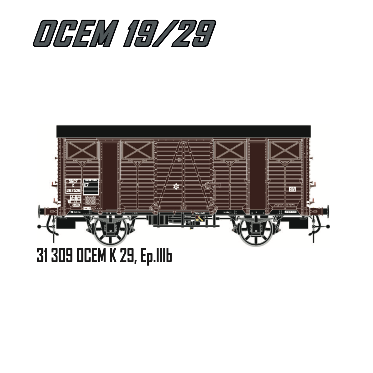 LS Models 31309 Wagon OCEM K 29, SNCF, livré brun toit noir, ep.IIIb Ls models LSM_31309 - 3