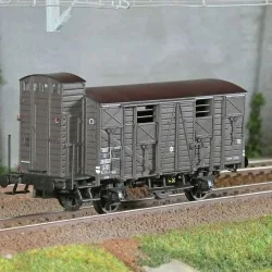 LS Models 31311 Wagon OCEM Kf 29, SNCF, livré brun toit noir et gué...