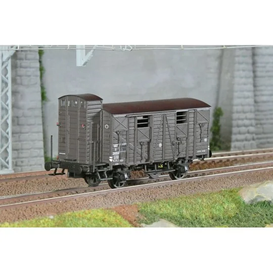 LSM_31311-LS Models 31311 Wagon OCEM Kf 29, SNCF, livré brun toit noir et guérite, ep.IIIb