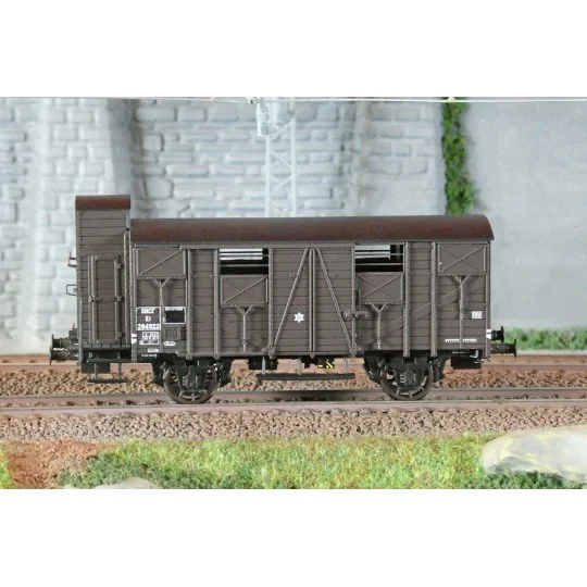 LSM_31311-LS Models 31311 OCEM Kf 29 wagon, SNCF, brown livery with black roof and guard's cabin, ep.IIIb