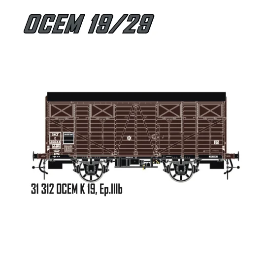 LSM_31312-LS Models 31312 OCEM Kf 19 Wagon, SNCF, brown livery with black roof, ep.IIIb