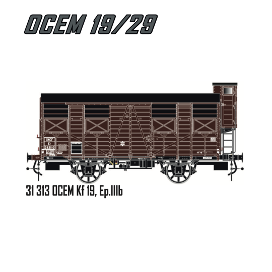 LSM_31313-LS Models 31313 OCEM Kf 19 wagon, SNCF, brown livery with black roof and guard's cabin, ep.IIIb