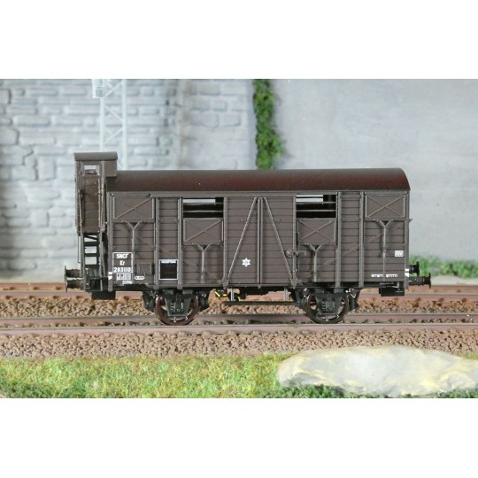 LSM_31313-LS Models 31313 OCEM Kf 19 wagon, SNCF, brown livery with black roof and guard's cabin, ep.IIIb