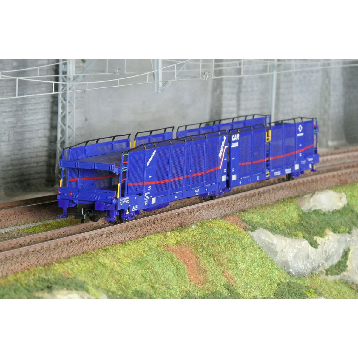 Jouef HJ6316 Laeks 3-axle car carrier wagon, Mega Car Carrier, Tran...