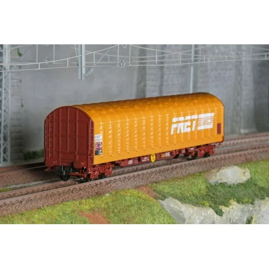 HJ6315-Jouef HJ6315 Rils-type bogie covered wagon, freight, SNCF, orange livery