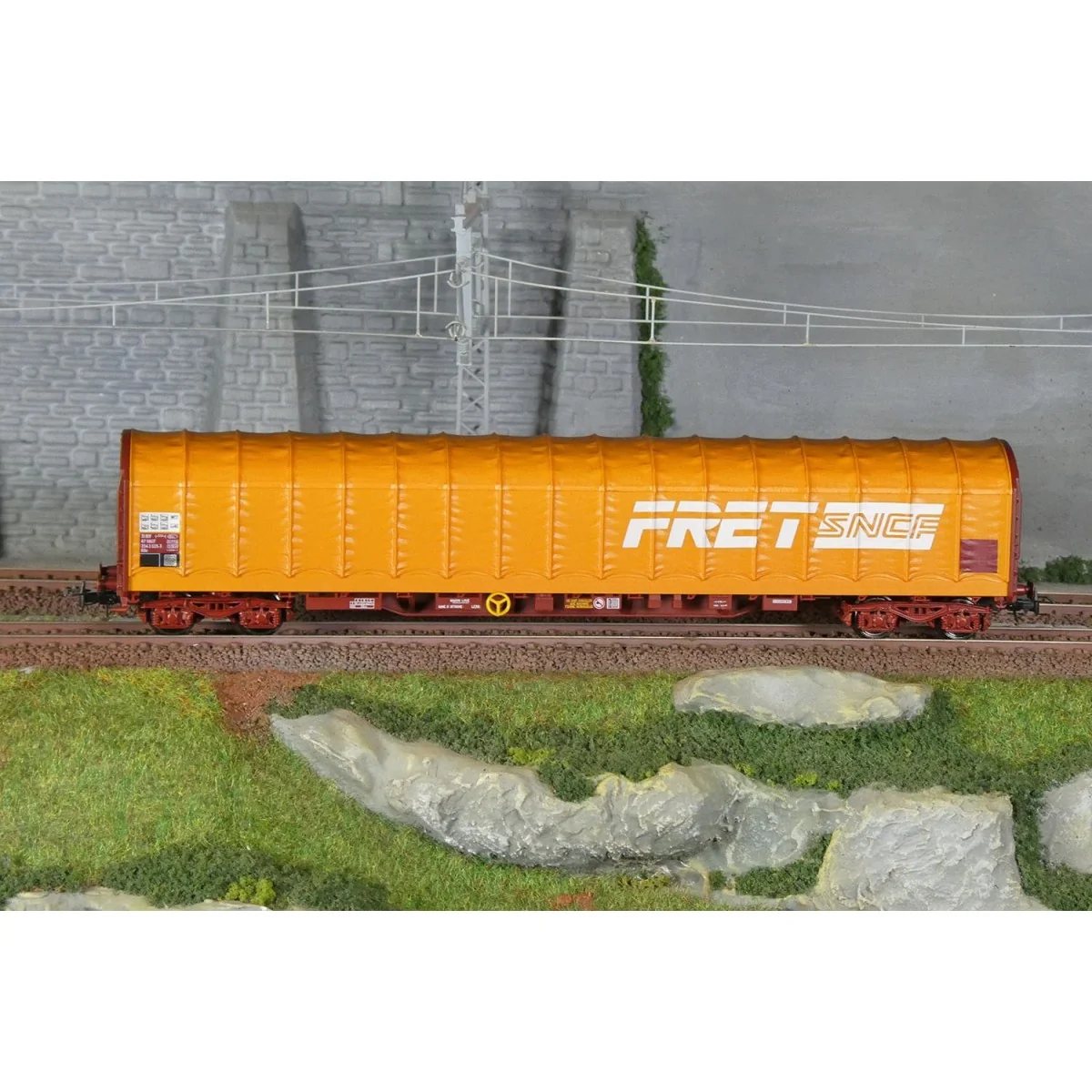 Jouef HJ6315 Wagon bâché à bogies type Rils, FRET, SNCF, livré orange Jouef HJ6315 - 2