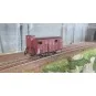 Ree models WB697 PLM 20 T covered wagon, Sideros red, spoked wheels... WB-697-Ree models WB697 PLM 20 T covered wagon, Sideros red, spoked wheels, open doors and guard's cabin