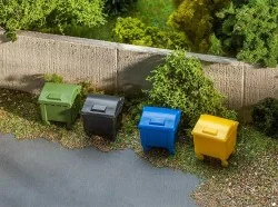 Faller 180343 Model Kit, Set of 4 Waste Containers - Faller - Fa...