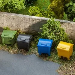 Faller 180343 Maquette, Lot de 4 conteneurs à déchets Faller Faller_180343 - 1