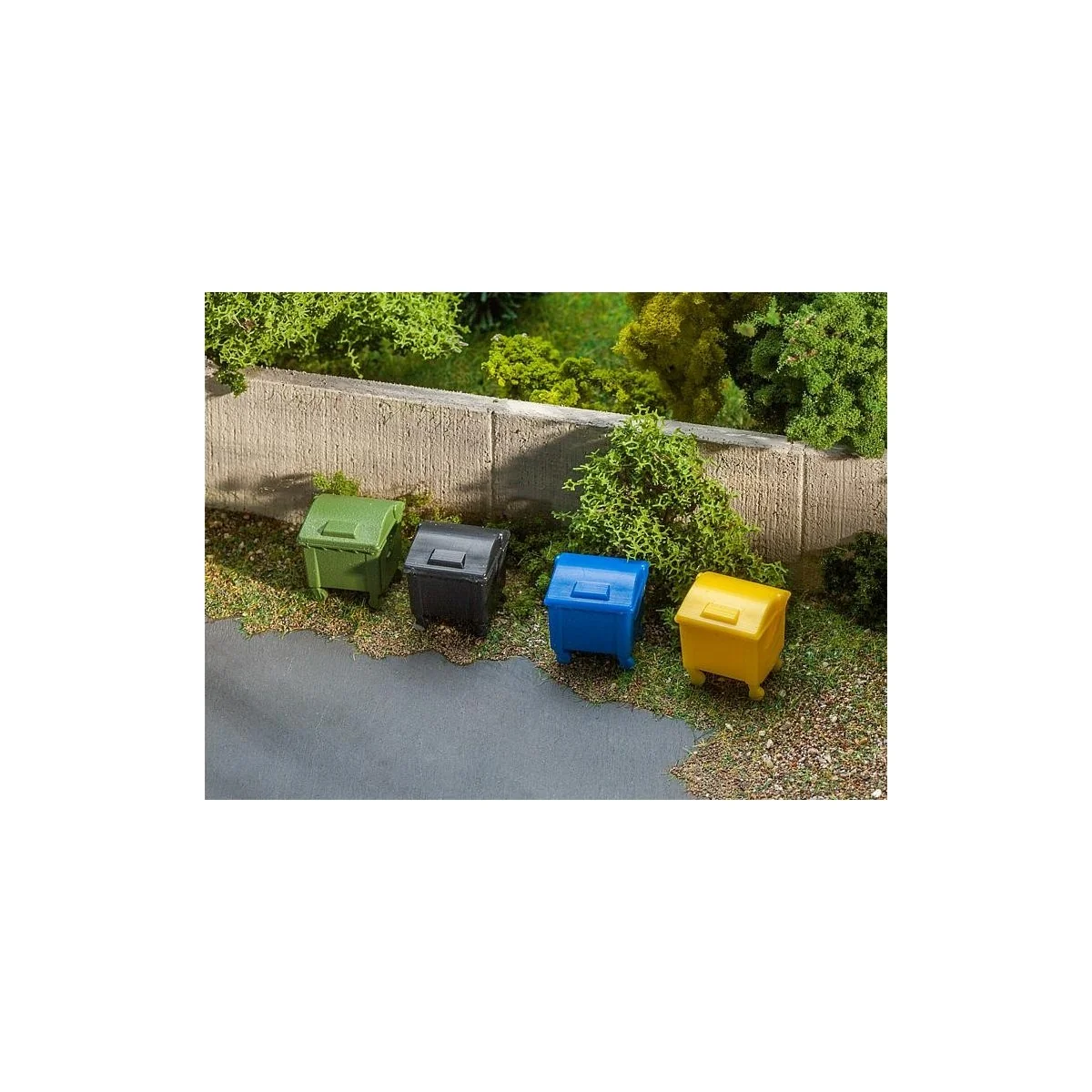 Faller 180343 Maquette, Lot de 4 conteneurs à déchets Faller Faller_180343 - 1