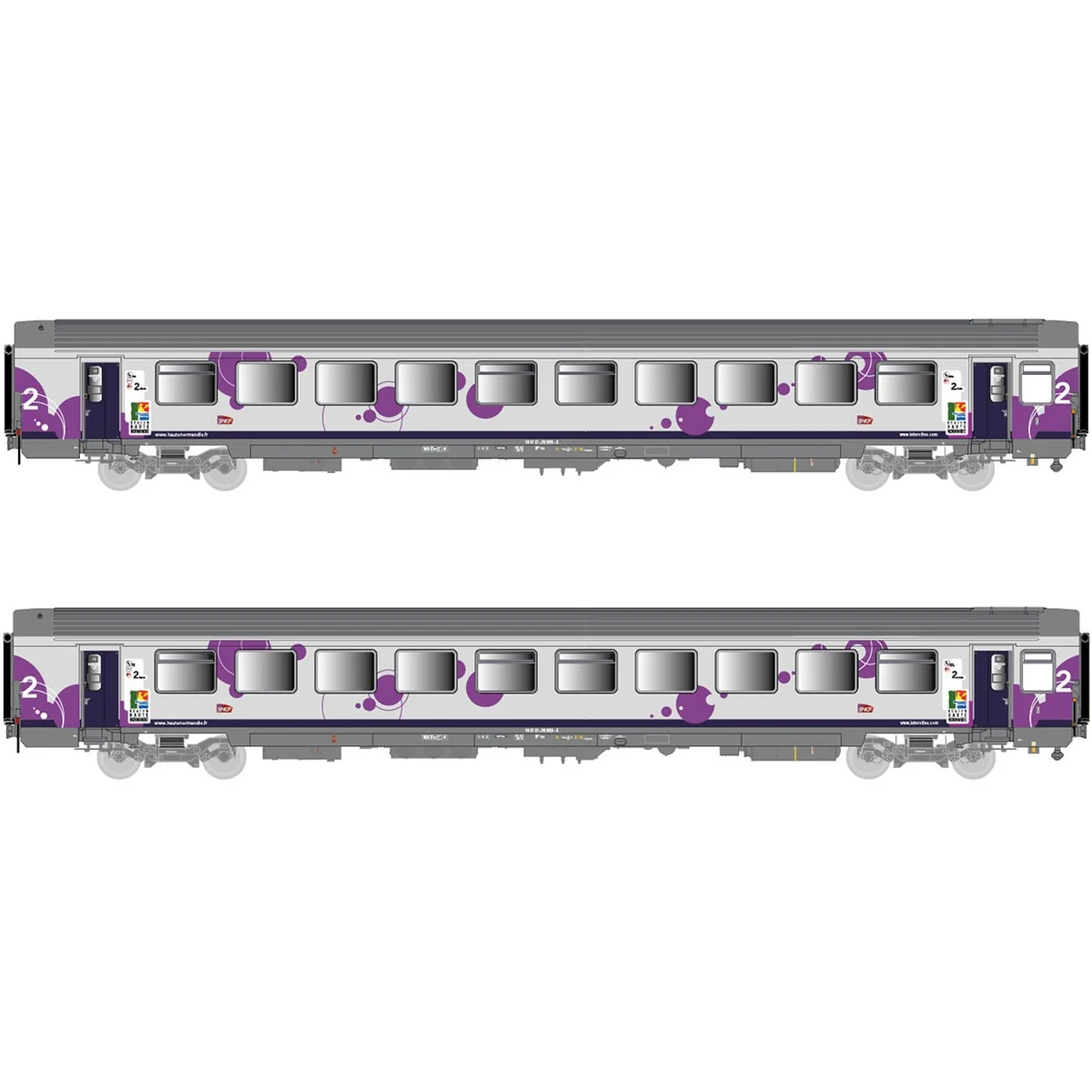 LS Models 41212 Set of 2 VTU coaches, B11tu + B11tu, Intercités Rég...